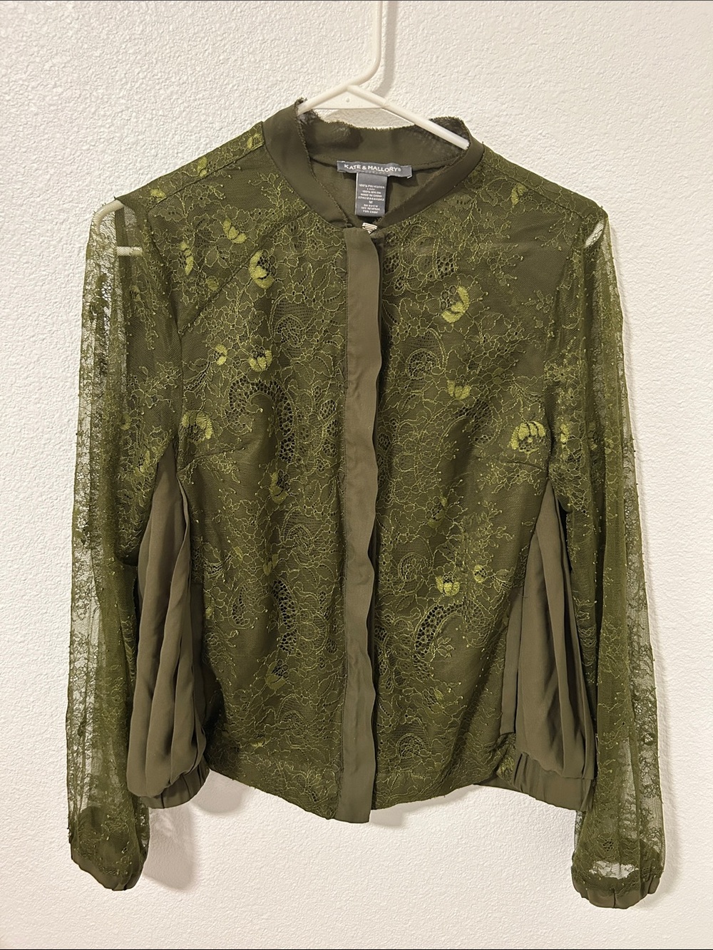 Olive Lace zip jacket